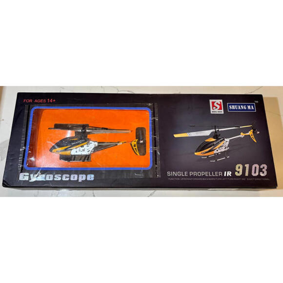 Shuang Ma Helicopter Single Propeller IR 9103 Radio Control NIB Read Description